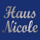 Fassaden-Schriftzug Schreibschrift "Haus Nicole" 