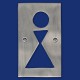 Rechteckiges Design WC-Schild