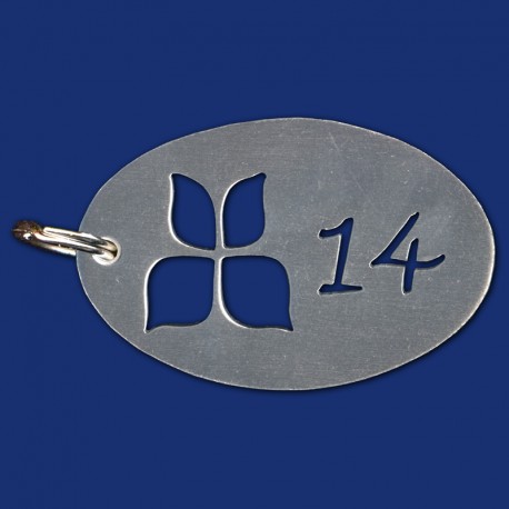 Hotel Schlüsselanhänger mit Schmetterling-Logo