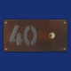 Kupfer-Klingelschild mit  Hausnummer