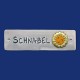 Schmales Türschild aus Aluminium mit Sonnenblume 