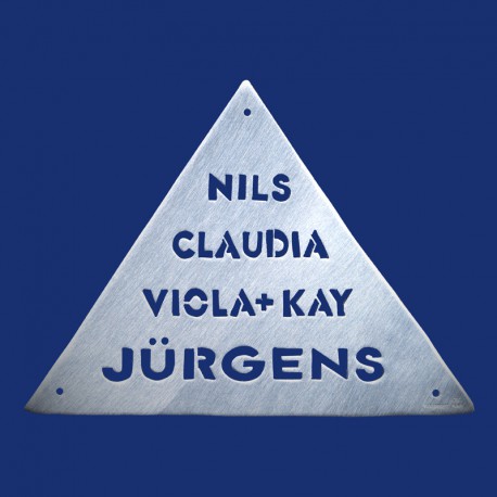 dreieckiges Türschild aus Aluminium