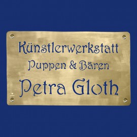 Türschild für Künstlerwerkstatt