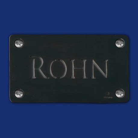 Namenschild aus Kupfer, schwarz