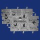 Puzzle-Klingelschild mit neun Puzzleteilen und Kranich-Motiven
