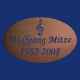 ovales Grabsteinschild für Musikfreunde aus Kupfer zum Ankleben