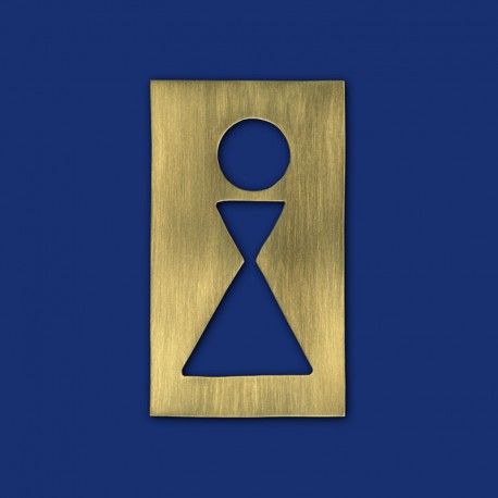 Rechteckiges Design WC-Schild