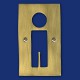 Rechteckiges Design WC-Schild