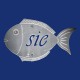 FISCH Schild "sie" aus Aluminium zum Anschrauben