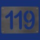 Hausnummer 119 aus Kupfer schwarz patiniert