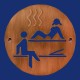 Sauna-Türschild aus Kupfer zum Anschrauben
