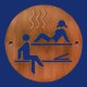 Sauna-Türschild aus Kupfer zum Anschrauben