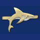 goldener Hai Haifisch Krawattenklammer