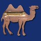 Kamel Brosche aus Kupfer / Rückseite