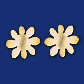 Blumen-Ohrstecker aus Messing