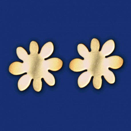 Blumen-Ohrstecker aus Messing