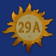 Hausnummer 29a als Sonne aus  Kupfer massiv und Messing