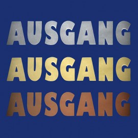 Metallbuchstaben "AUSGANG" und "EINGANG"  für Praxis und Büro