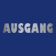 Metallbuchstaben "AUSGANG"  für Praxis und Büro aus Aluminium