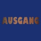 Metallbuchstaben "AUSGANG"  für Praxis und Büro aus Kupfer