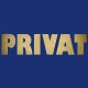 Türschild / Metallbuchstaben "PRIVAT" aus Messing