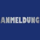 Metallbuchstaben "ANMELDUNG" aus Aluminium