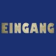 Metallbuchstaben "EINGANG" aus Messing