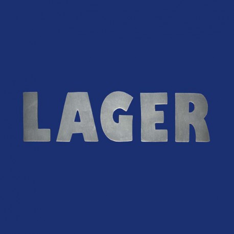  Metallbuchstaben "LAGER" aus Aluminium