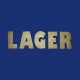  Metallbuchstaben "LAGER" aus Messing