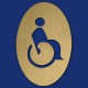 ovales Design WC-Schild im Hochformat "ROLLI" zum Ankleben  WC-M_O-100x150-R_K