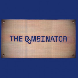 Firmenschild "THE COMBINATOR" aus Kupfer massiv