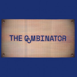 Firmenschild "THE COMBINATOR" aus Kupfer massiv