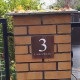 Kupfer Hausnummer 3 mit Straßenname