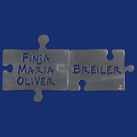 Puzzle Türschild zweiteilig aus Aluminium