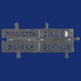 Puzzle Klingelschild zweiteilg aus Aluminium