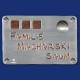 Klingelschild mit drei Quadraten
