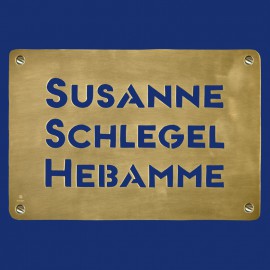 Türschild aus Messing, Kupfer oder Aluminium