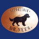 großes ovales Praxis-Schild aus Kupfer mit Hunde-Motiv