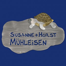 Türschild mit Schildkröten-Motiv