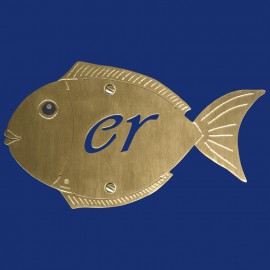 Fisch Türschild "Fischer"