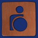 Quadratisches WC-Schild