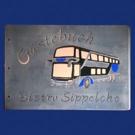 Exclusiver Metall-Ordner als Gästebuch