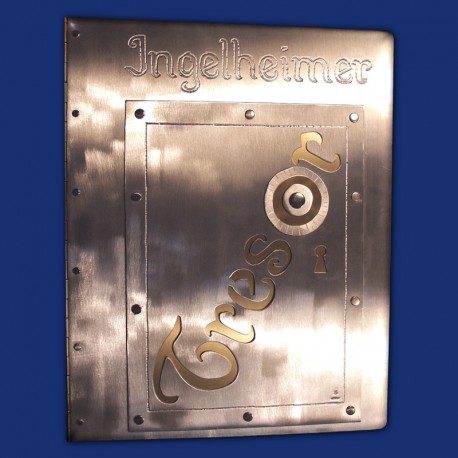 Individuelle Speisekarte aus Aluminium gold-silber